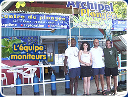 Equipe moniteurs Achipel plong�e Guadeloupe